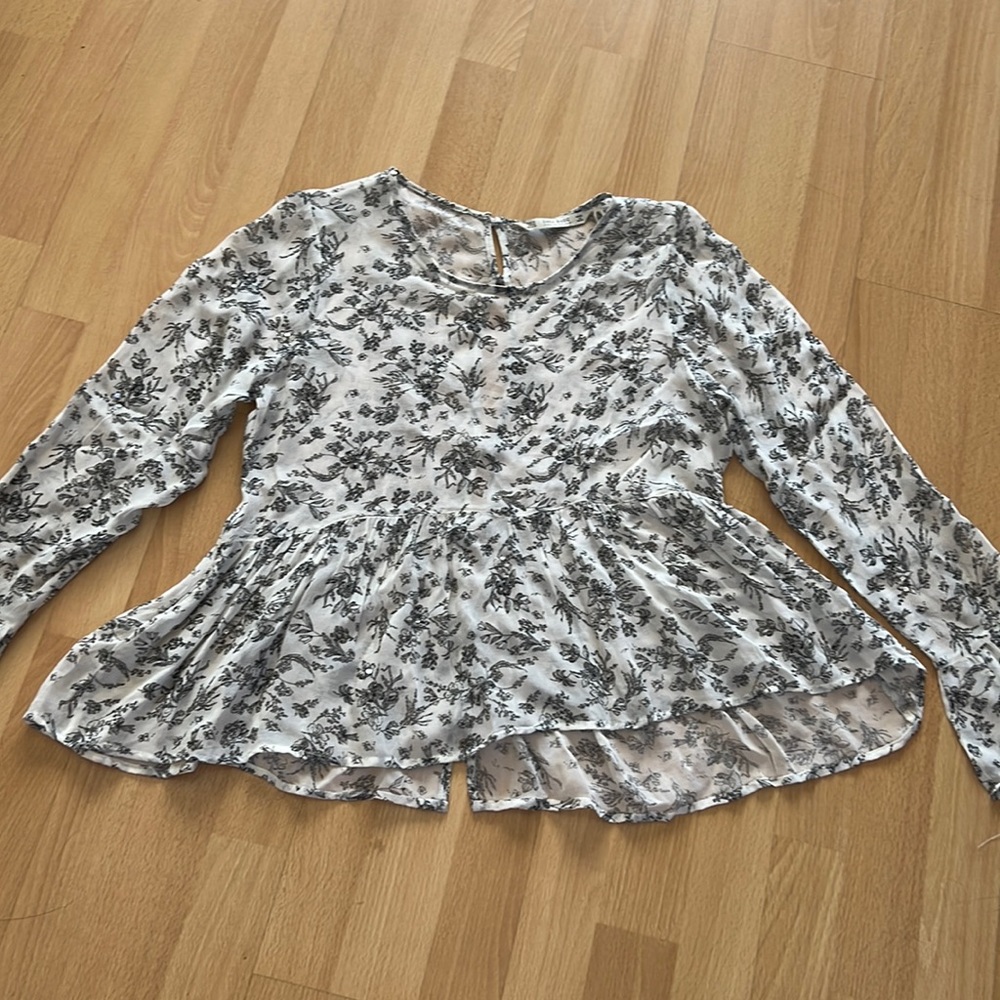 Zara floral blouse